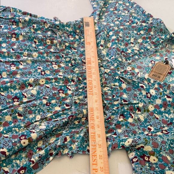 Natural Life Short & Sweet Mini Dress - Light Blue Calico Floral  Size XL NWT - Picture 5 of 8